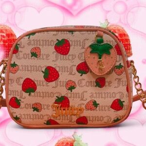 Juicy Couture Strawberry Crossbody Bag - Cream, Pink and Red